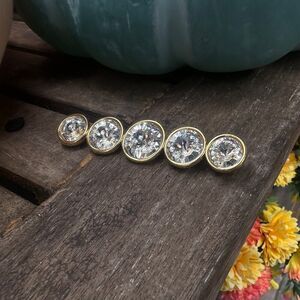 Vintage Large Rivoli Headlight Rhinestone Bar Brooch-Clear Crystal Estate Piece